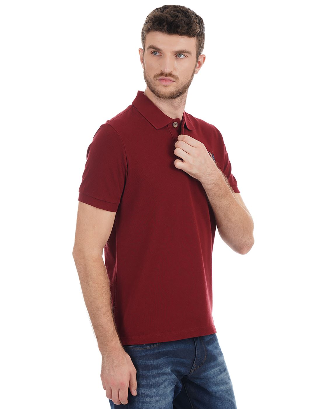 U.S. Polo Assn. Men Solid Casual Wear T-Shirt